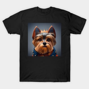 Yorkie dressed as a king T-Shirt